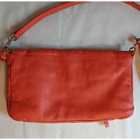 Linea Pelle Collection Crossbody Bag Womens Leather Gold Hardware Adjustable Str - Picture 5 of 13